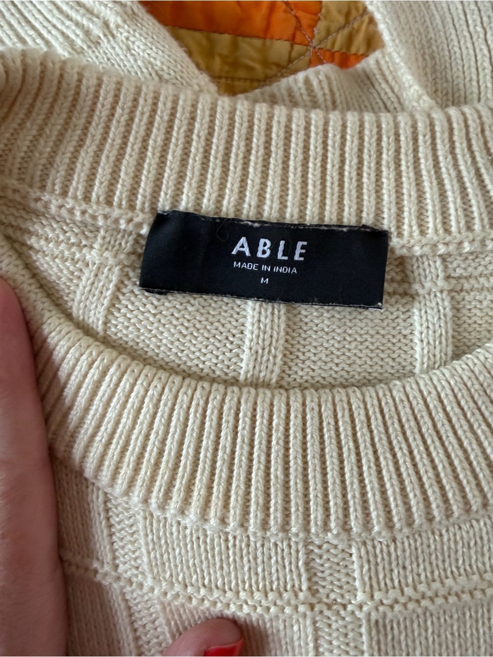 Able Cream Crewneck Knit Sweater - Picture 2 of 6